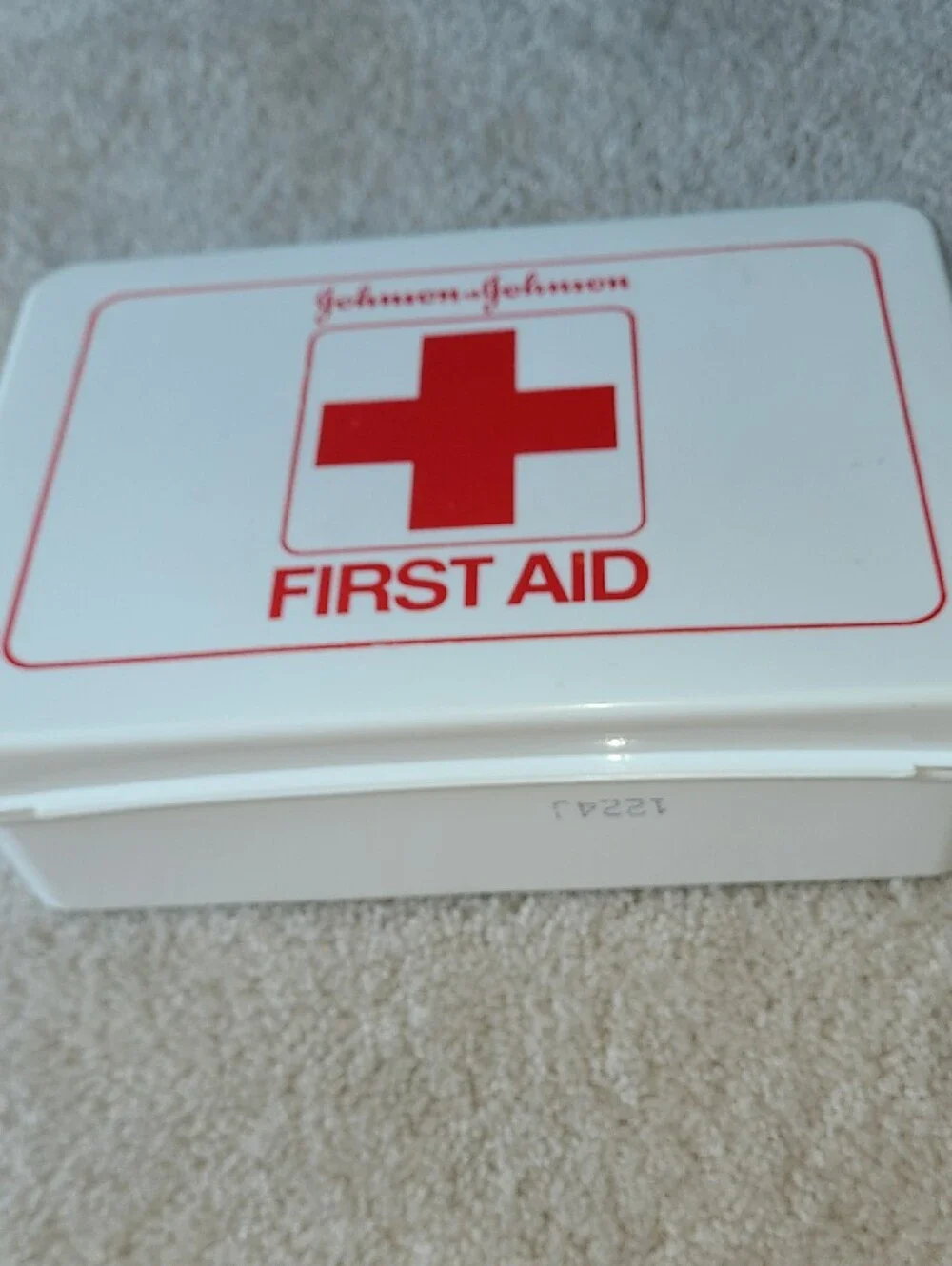 Vintage Johnson & Johnson First Aid Large Plastic Case
